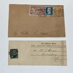 1895 The Medical Week Paris, France, Envelope Front With Another - Picture 1 of 5