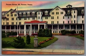 Postcard Mt. Pocono PA c1940s Pocono Haven Hotel Defunct - Picture 1 of 2