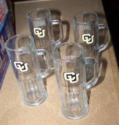 CU Buffs University of Colorado 4 - shooter glass w/ handles Wildlife Experience - Image 1 of 4