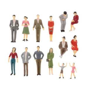 14Pcs Miniature Figures Model, G Scale 1:30 Seated and Standing People Figures - Picture 1 of 6