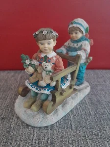 "Teddie’s Sleighride" by Christine Haworth Leonardo Collection Weihnachtsaufsteller - Bild 1 von 5