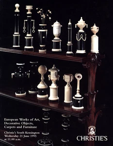 CHRISTIES EUROPEAN WORKS DECORATIVE ART OBJECTS CARPETS FURNITURE 1995 JUNE - Picture 1 of 1