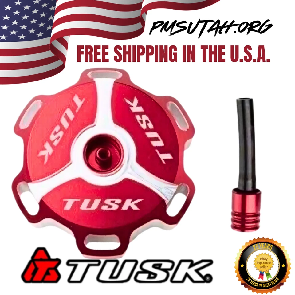 Tusk Gas Tank Fuel Cap Petrol Suzuki RMZ250 2004 2005 2006 RMZ 250 Aluminum - Image 1 of 4