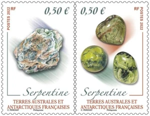 fsat 2022 taaf antarctic SERPENTINE mineraux minerali mineralen 2v mnh - Bild 1 von 1