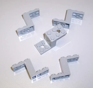 5 Used Lego 5 x 2 x 2 & 1/3 Light Bluish Gray Brackets 6087 - Picture 1 of 1