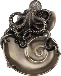 Veronese Design Container of Curiosity Bronze Finish Octopus Shell Tray - Picture 1 of 2