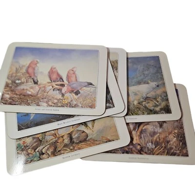 Austrilian Birds Cork Backed Placemats Jason Set of 6 Wall Hanging Decor - Image 1 of 4
