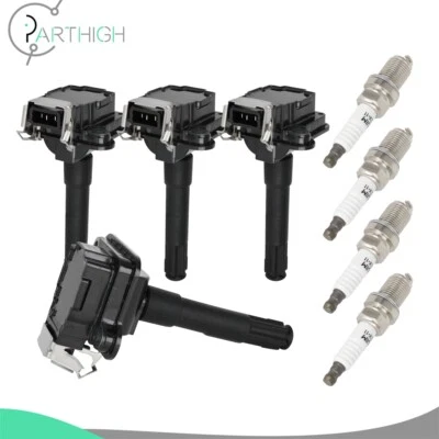 4 bobinas de encendido + 4 bujías para Audi A4 Quattro 1997-2000 1,8 L L4 UF290 Foto 1 de 4