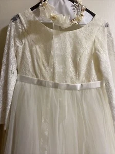 Flower Girl Dress - Ivory - Size 14 - David’s Bridal - Picture 1 of 11