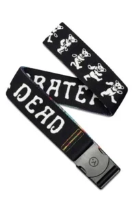 Grateful Dead Dancing Bears Arcade NEW Webbing Belt Black Size to 40 inches NWT - Picture 1 of 9