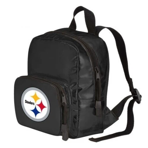 NFL Pittsburgh Steelers Shinny Mini-Backpack Black 9" x 7.5" x 3.25" Cover