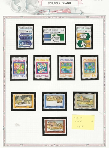 NORFOLK ISLAND...Sc #437-447...Mint NH...1988...11 Diff...SCV $12.15 Cover