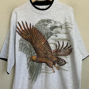 Hazelwoods Vintage T-Shirt White Golden Eagle Heavyweight Cotton Size XL - Picture 1 of 6