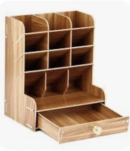 Holz Büro Organizer Schreibtisch Zubehör Halter Spender Holz Datei Organizer - Bild 1 von 2