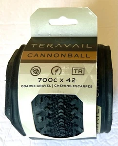 NEW-Teravail Cannonball Pneumatico - 700c x 42, Ghiaia Grossa, Tubeless, Nero - Foto 1 di 4