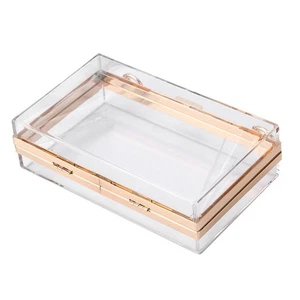 Acryl Transparent Clutch Kette Box Damen Schultertaschen Hard Day Clutches Taschen - Bild 1 von 12