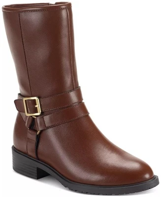 Botas 90$ Style & Co Valeriee caña media punta redonda para mujer talla 8,5 marrón coñac Foto 1 de 4