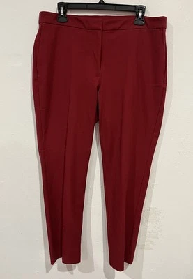 Pantalones J Jill Premium Bi-Elásticos Rojo Arándano Mujer 12 NUEVO Foto 1 de 4