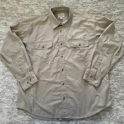 Cabela's Soft Canvas Trail Long Sleeve Mens Size L Button Up Hiking Safari Top - Image 1 of 4