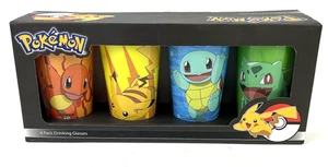 Pokemon 4er Pack Trinkgläser 2016 Just Funky Figuren Neu in OVP New - Bild 1 von 9