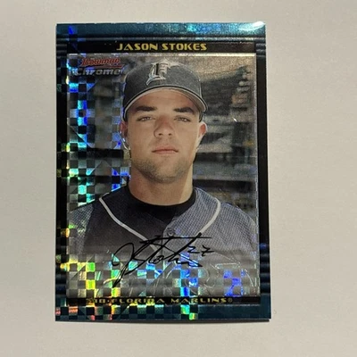 Jason Stokes 2002 Bowman Chrome Draft Prospects Xfractor #132 Marlins /150 - Image 1 of 2