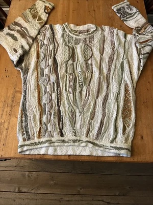 Vintage Classic COOGI 3D Australia Pullover Sweater 74095 Linen /Cotton Mens M - Image 1 of 4