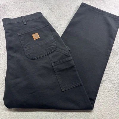 CARHARTT B11 Jeans Duck Dungarees Pants Men’s 38x32 Loose Fit  Utility Carpenter - Image 1 of 4