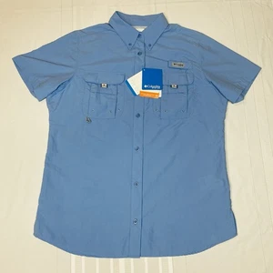 NEU! Columbia Damenshirt PFG Bahama Kurzarmshirt UPF 30 | Blau - Bild 1 von 8