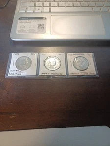 3 classic comm. half dollars - 1893 col. expo, 1946 booker t wash, 1952 btw/wc - Picture 1 of 13