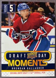 2021-22 UD NHL Draft Day Moments #DDM14 Brendan Gallagher Montreal Canadiens - Picture 1 of 1
