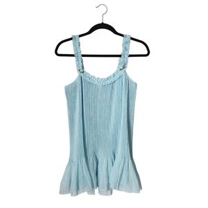 Victoria's Secret Archival aqua plissiertes Babydoll-Schlupfkleid Sabrina Carpenter M - Bild 1 von 14