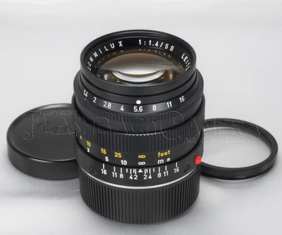 * Fully Serviced * Summilux 50mm f1.4 Leica M Black 7 elemts 11114 CLEAN #025173 - Image 1 of 4