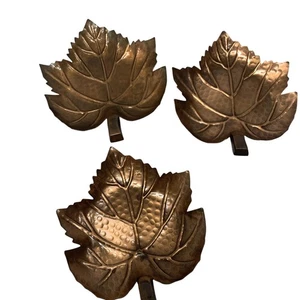 White Barn Kupfer Schmuck Schale Ahornblatt Halter Menge 3 Kerzen Made India - Bild 1 von 8