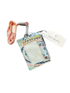 Vera Bradley ReActive RFID Lanyard Card Case Wallet Citrus Paisley New NWT - Picture 1 of 5