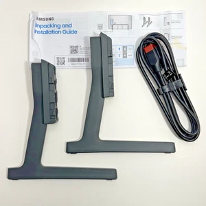 OEM Samsung Smart TV Stand Legs BN63-21122B  43"- 70" Bundled w/  80" HDMI Cable - Picture 1 of 9