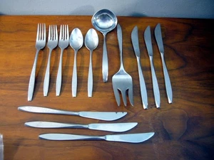13 pc EKCO Eterna Corsair Stainless Steel Flatware Set Japan - Photo 1/3