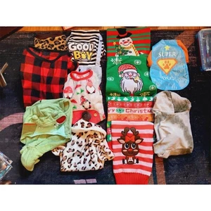 XPUDAC Holiday Dog Pajama Bundle L & XL Multicolor Warm Set of 8 - Imagen 1 de 9
