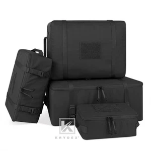 KRYDEX 4tlg Tactical Modular Pouch Set Outdoor Organizer Reisekoffer Schwarz - Bild 1 von 8