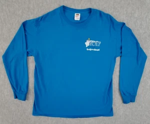 Ice at Gaylord Texan Shirt Frosty The Snowman FoL Adult Large Blue Long Sleeve - Picture 1 of 7