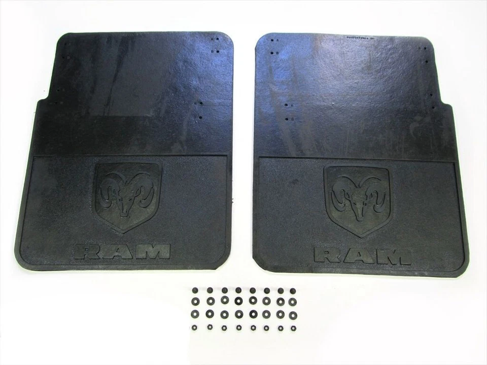 DODGE RAM 2500 3500 DUALLY HEAVY Duty Rubber Rear Mud Flaps BRAND NEW OEM MOPAR - Изображение 1 из 3