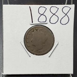 1888 Liberty Head V Nickel Fair / AG ABOUT GOOD Circulated SEMI KEY DATE - Picture 1 of 2