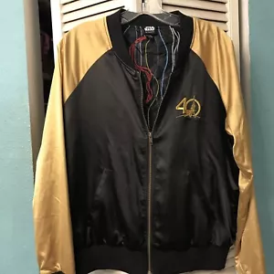 RARE STAR WARS 40TH ANNIVERSARY SOUVENIR EMBROIDERED BOMBER JACKET Large - Picture 1 of 7