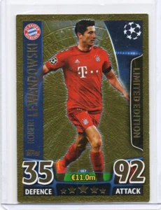 MATCH ATTAX 2015/16 CHAMPIONS LEAGUE ROBERT LEWANDOWSKI GOLD LIMITED EDITION LE7 - Picture 1 of 2