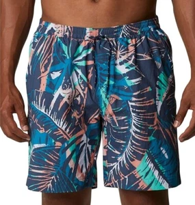Columbia Men's Summerdry Short, Dark Mountain King Palm Multi-Sm/Ins8" - Picture 1 of 6
