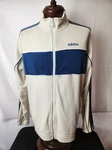 🔥🚨Vintage White/Blue Velour Adidas Track Suit EUC Rare! Complete Set DMC 90s - Picture 1 of 18