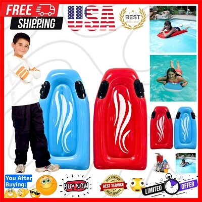 Bright Inflatable Boogie Boards for Beach & Pool - Set of 2 with Handles - Image 1 of 4