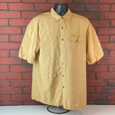 G-Unit Men's Extra Large Yellow Button Up Shirt – Casual, Streetwear, Bold - Image 1 of 4