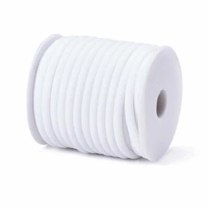 10m Silicone Cord Hollow Wrapped Around White Plastic Spool Rubber Thread 5mm - Picture 1 of 6