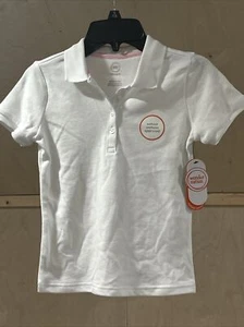 Wonder Nation White Girls School Uniform Polo Shirt Style WG29900 Small (6-6X) - Picture 1 of 5