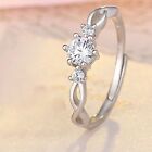 Crystal Diamond Couple Ring Ins Style Shinny Ring Retro Jewelry  Wedding Gifts